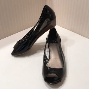 Fergi Fergalicious patent leather wedges open toe